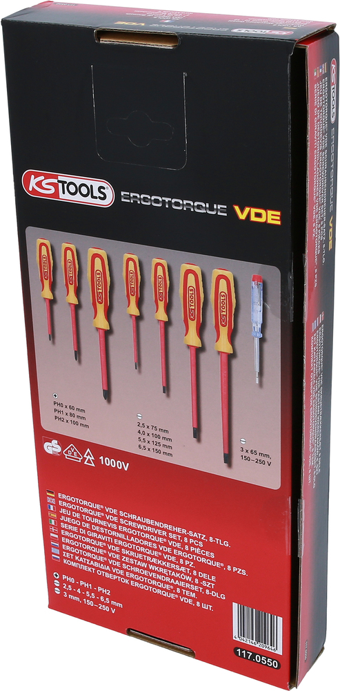 Set De Destornilladores VDE KS Tools 1000 V 8 Piezas PH Y Ranura