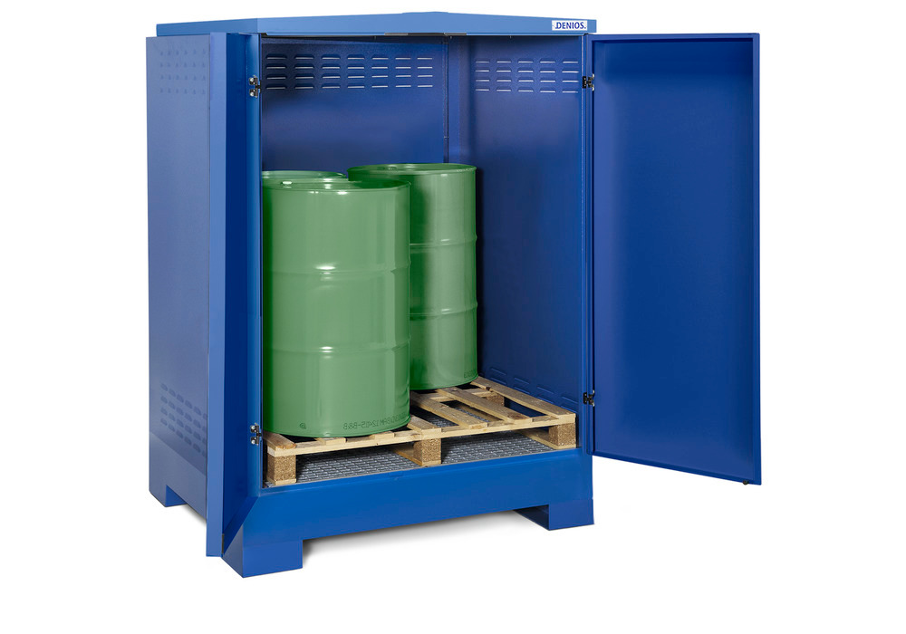 Box de stockage SteelSafe D4 pour jusqu'à 4 fûts de 200 litres