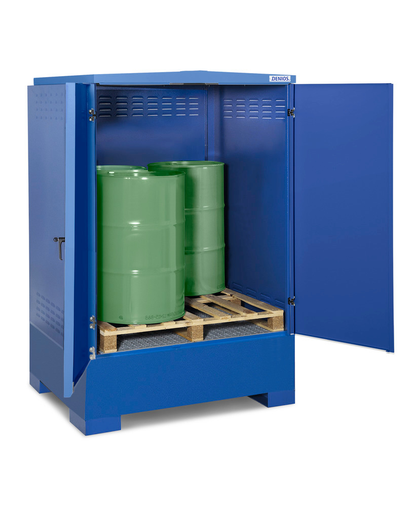 SteelSafe hazardous materials depot D4 for up to 4 x 205 litre drums