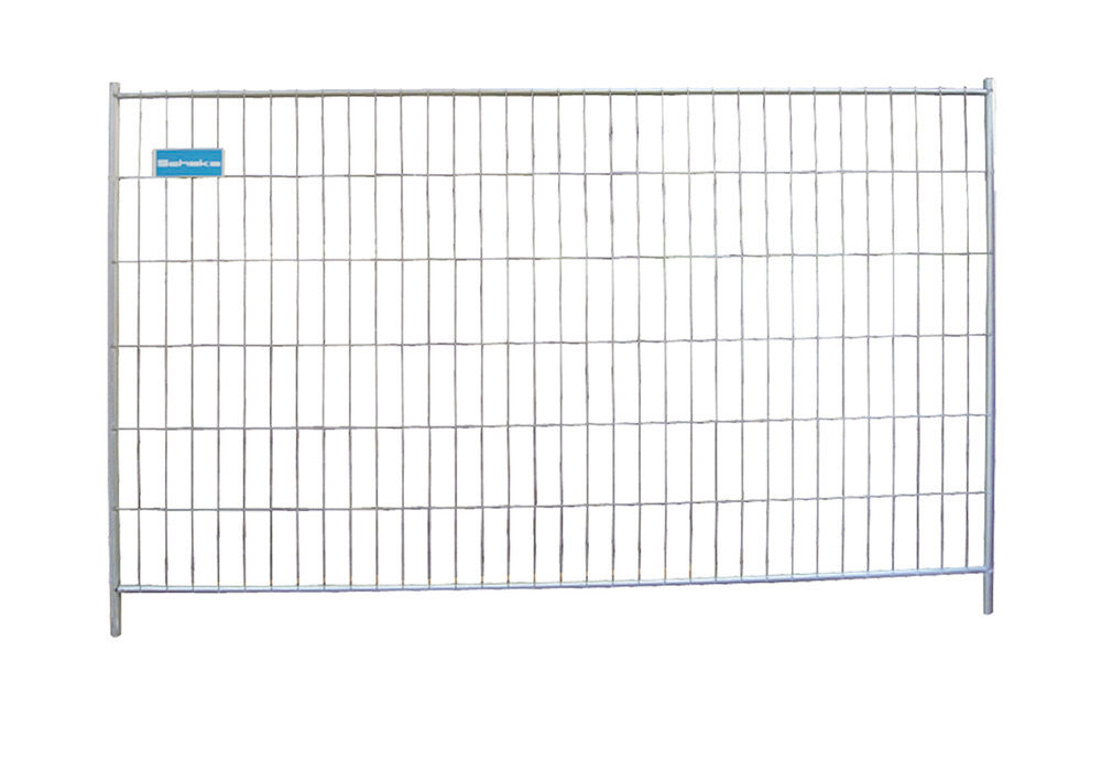 Sturdy mobile fence with welded mesh, hot dip galvanised, W 2200, H 2000 mm, compensating element