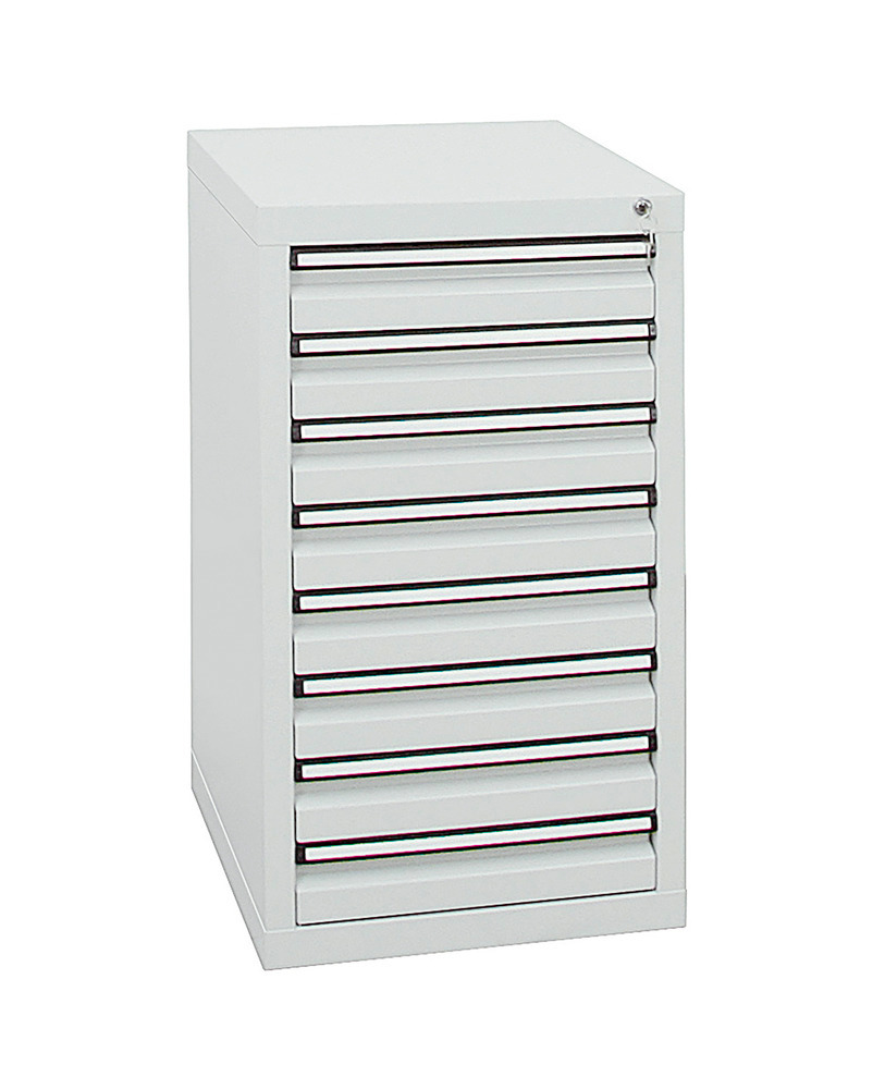 Drawer cabinet Model SDC 410, with 8 drawers, light grey, W 500 mm, H 900 mm