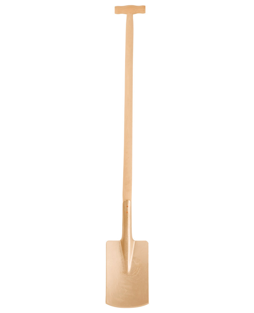 Spade with T handle 180 x 260 x 1250 mm, special bronze, spark-free, for Ex zones