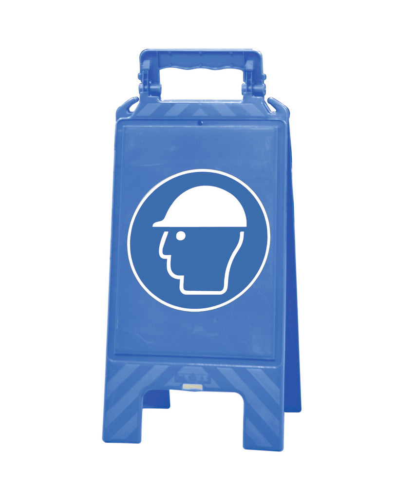 Warnaufsteller blau, Kunststoff, zur Kennzeichnung von Gebotszonen, Helmpflicht