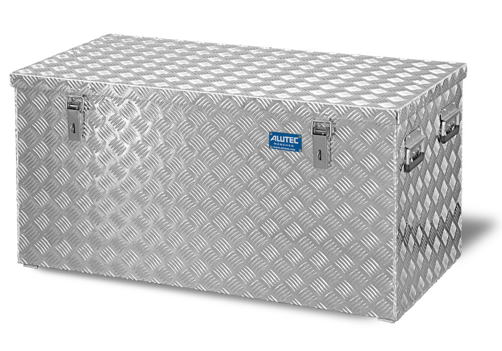 Transport crate in aluminium chequer plate, 250 litre volume