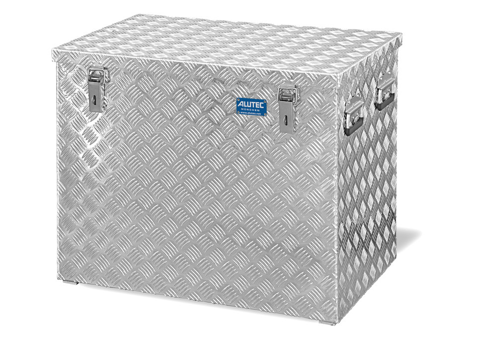 Transport crate in aluminium chequer plate, 234 litre volume