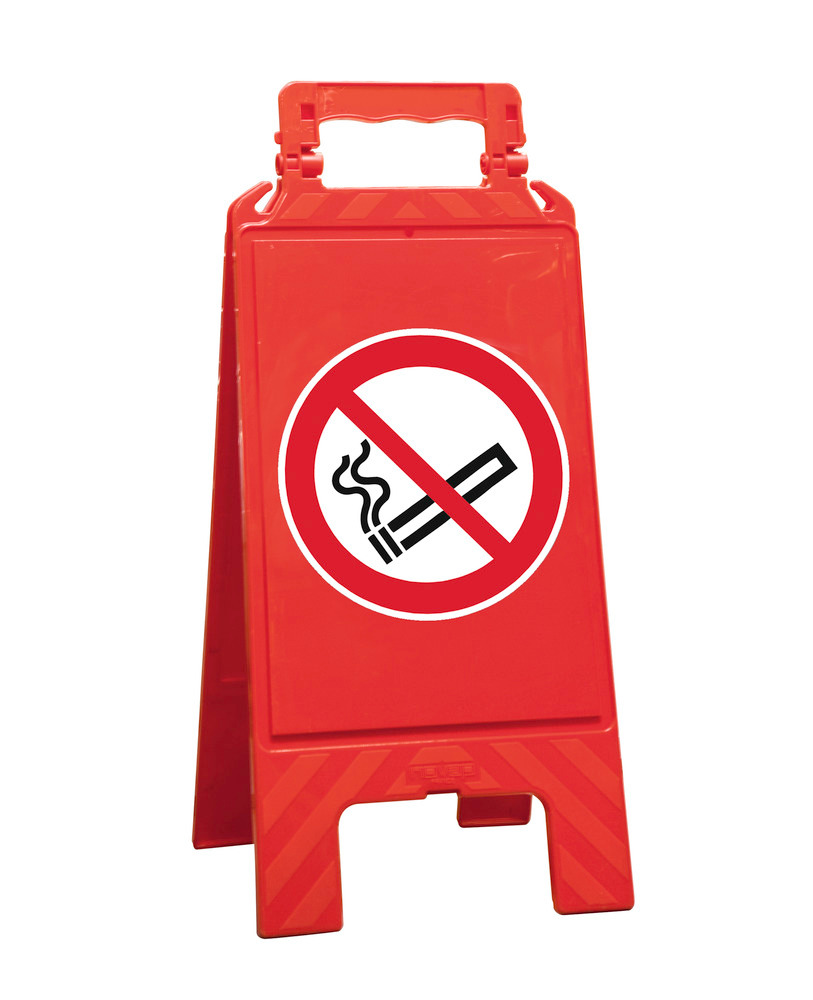Warnaufsteller rot, Kunststoff, zur Kennzeichnung von Verbotszonen, Nichtraucher