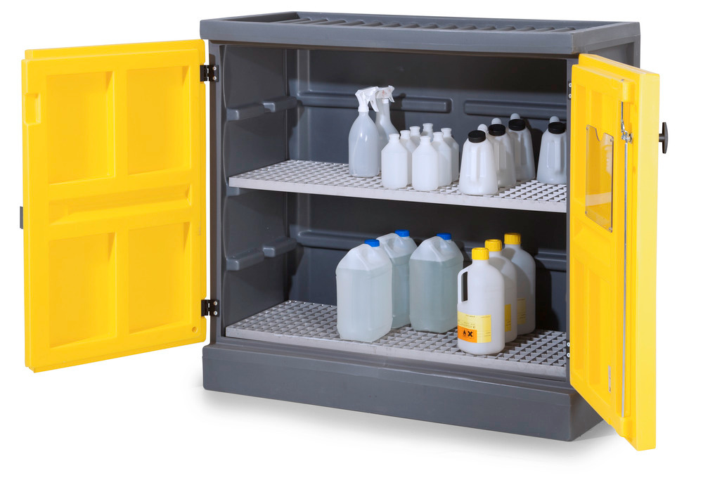 Environmental cabinet PolyStore, plastic, W 120 cm, 2 grids V2A, Model PS 1211-2