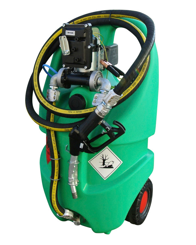 Depósito portátil tipo caddy para gasolina en versión ATEX, volumen de 55l, bomba eléctrica de 12 V