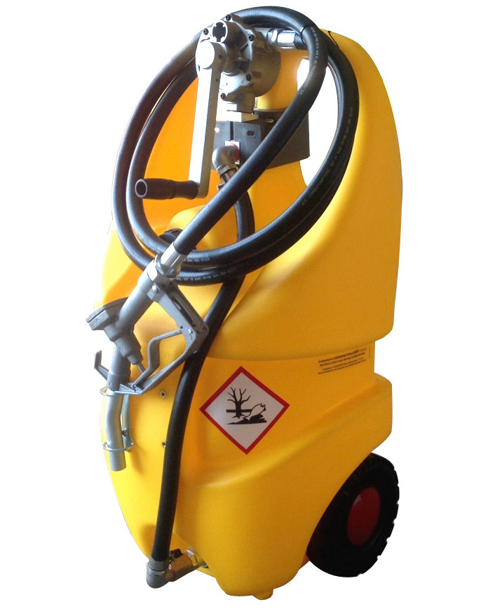 Depósito portátil para diesel, volume de 55l, bomba manual, amarelo: “caddy”