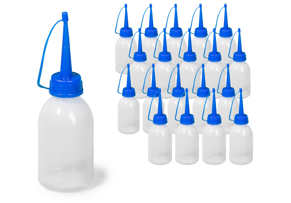 Drip bottle in PE, 125 ml volume, 20 pieces