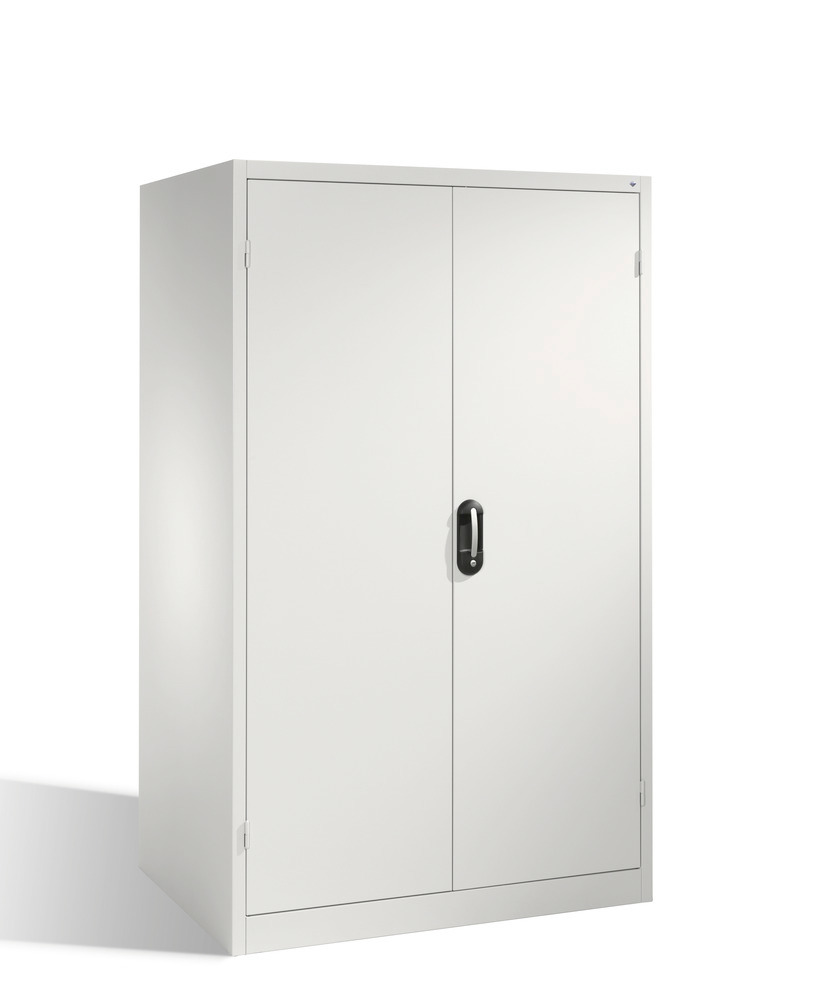 Heavy duty tool storage cabinet Cabo, wing doors, 4 shelves, W 1200, D 800, H 1950 mm, grey