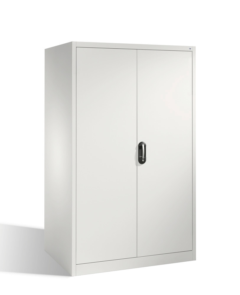 Tooling and equipment cabinet Cabo-XXL, wing doors, 4 shelves, W 1200, D 800, H 1950 mm, grey