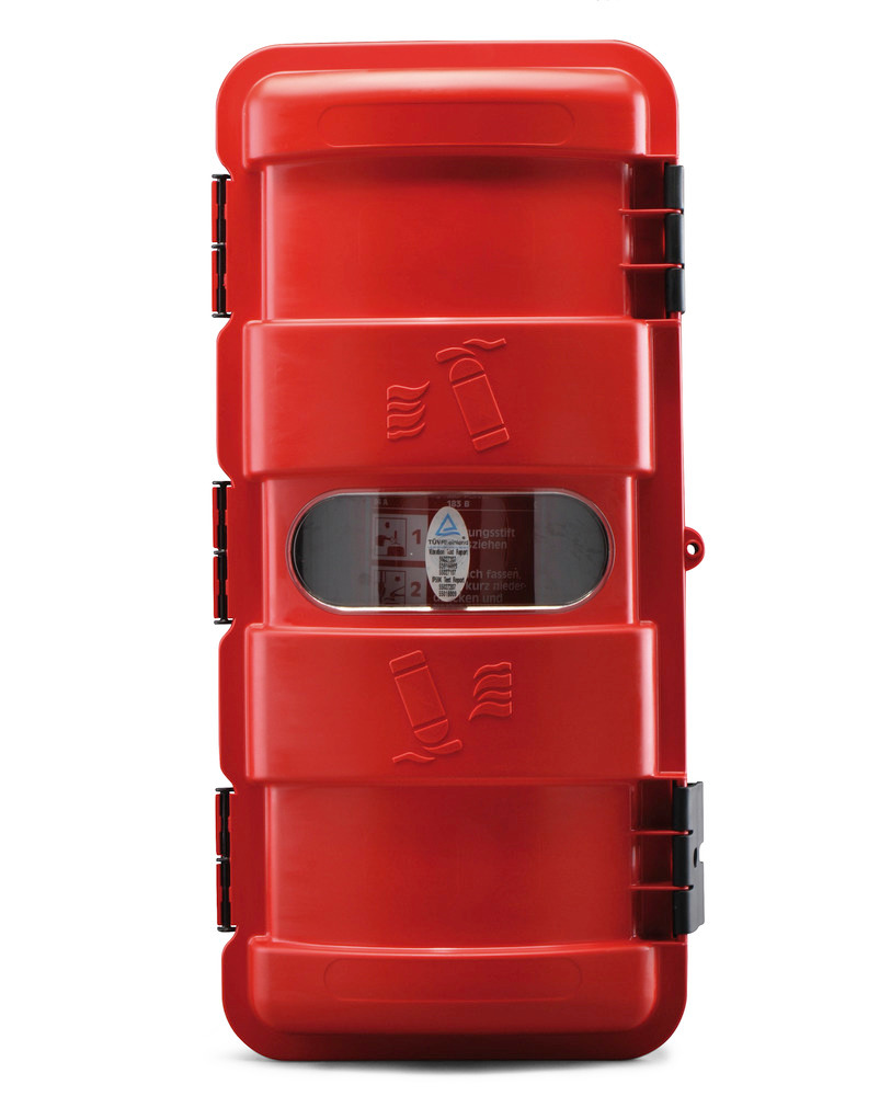 Fire extinguisher cabinet BigBox in plastic, for 6 kg fire extinguisher, for wall or lorry mounting