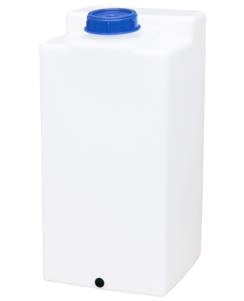 Recipiente dosificador rectangular para alimentación en polietileno (PE), transparente, 250 L