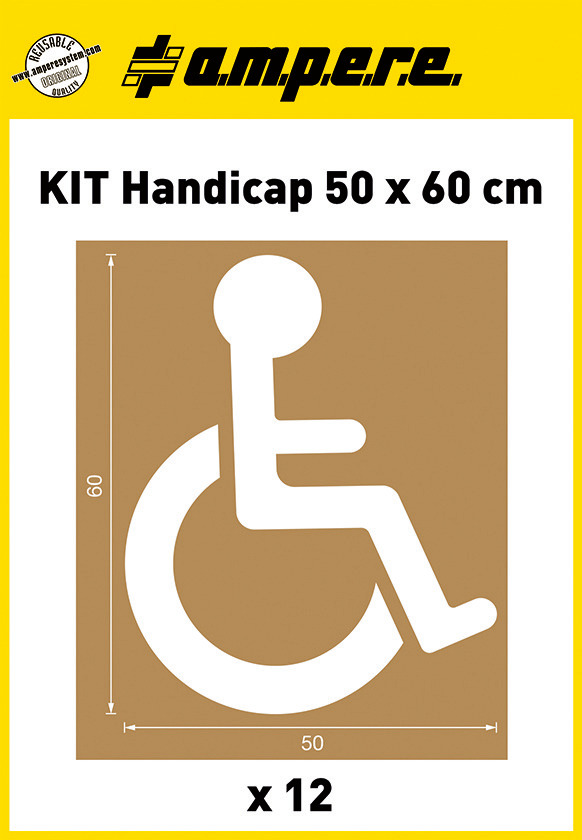 KIT sagome simbolo Handicap, H 50x60cm, contiene 12 sagome
