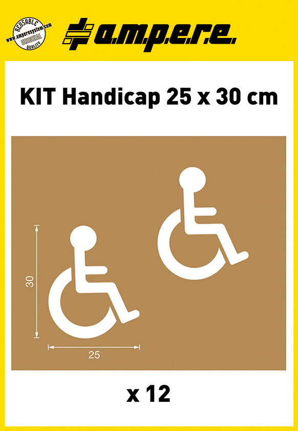 KIT sagome simbolo Handicap, H 25x30cm, contiene 12 sagome