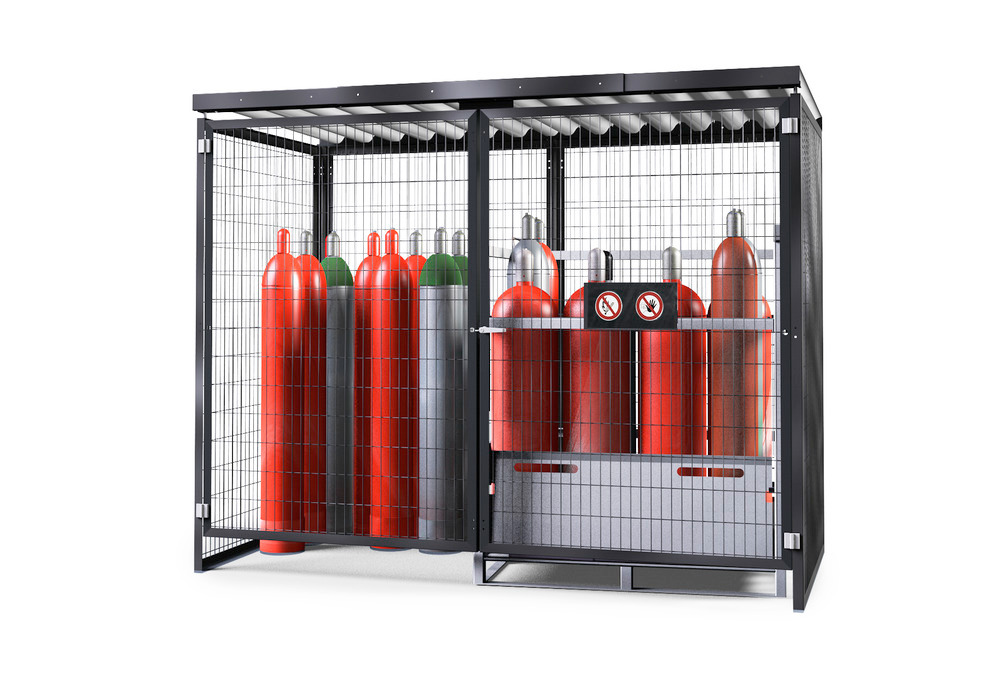 Gas cylinder store Model GSN 2.28, grey, without base