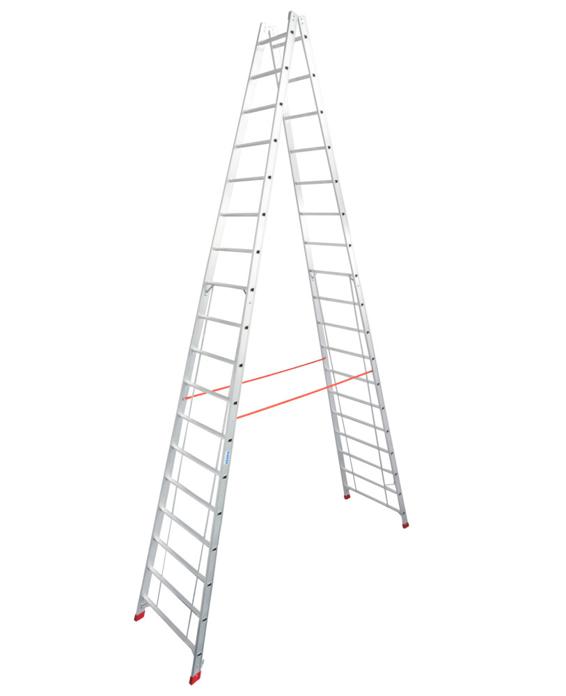 Hliníkový rebrík, 2 x 18 priečok