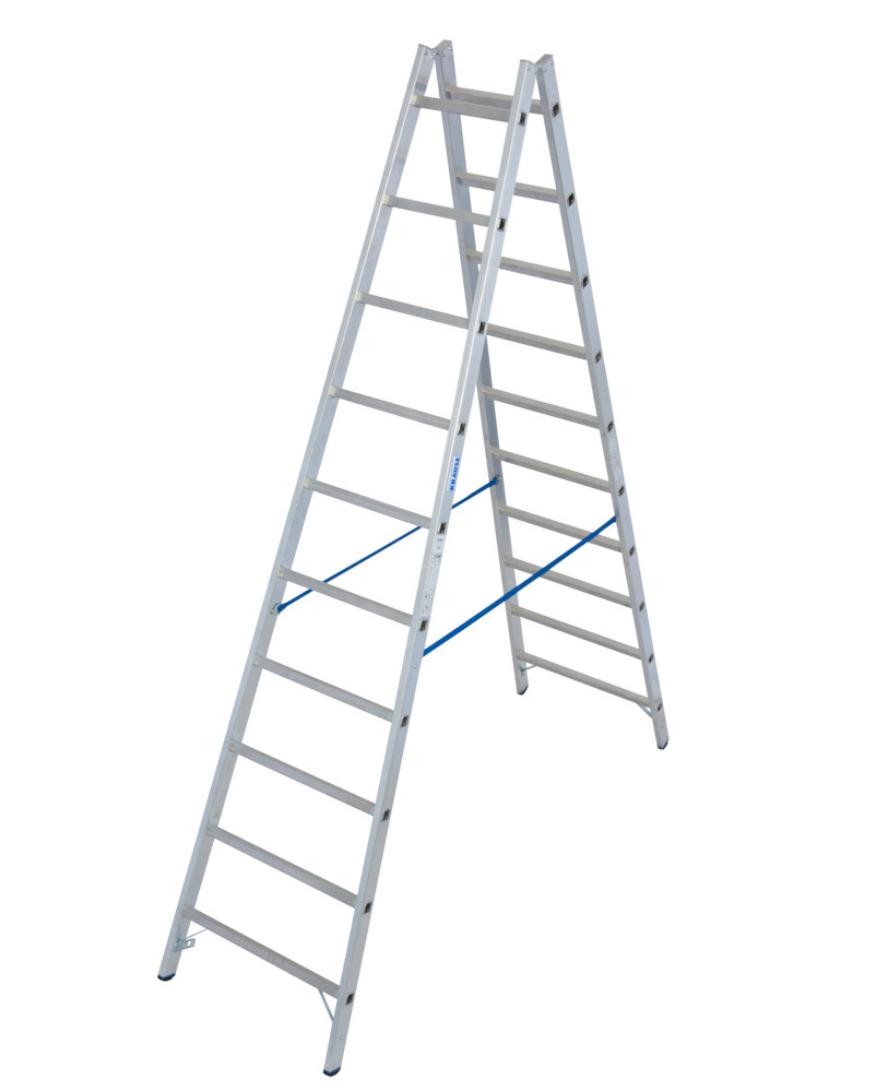 Hliníkový rebrík, 2 x 10 priečok