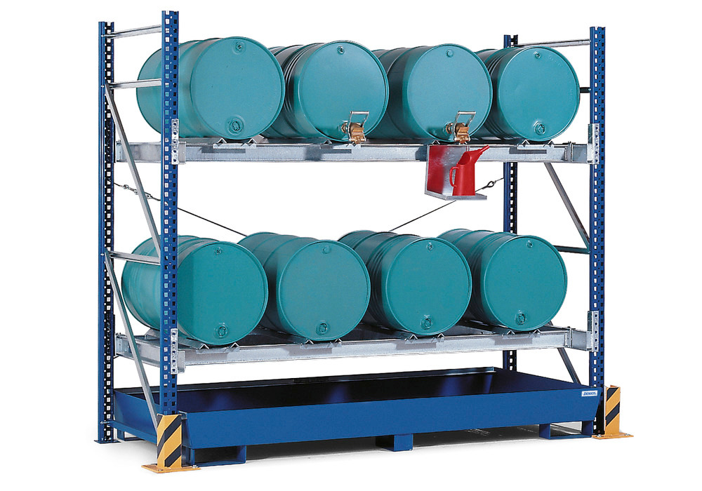 Drum Rack with Spill Containment Sump 8 Drum 159 gal Sump Capacity