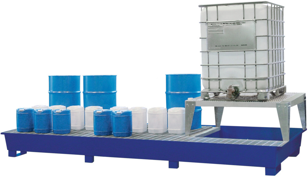 IBC Spill Containment Pallet 3 IBC Totes Dispensing Platform & Stand Included Painted Steel