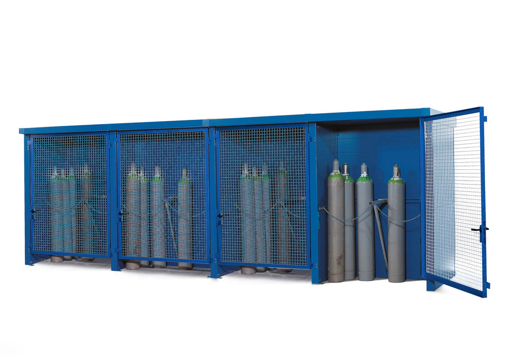 DENIOS Gas Cylinder storage structure for up to 24 Cylinders