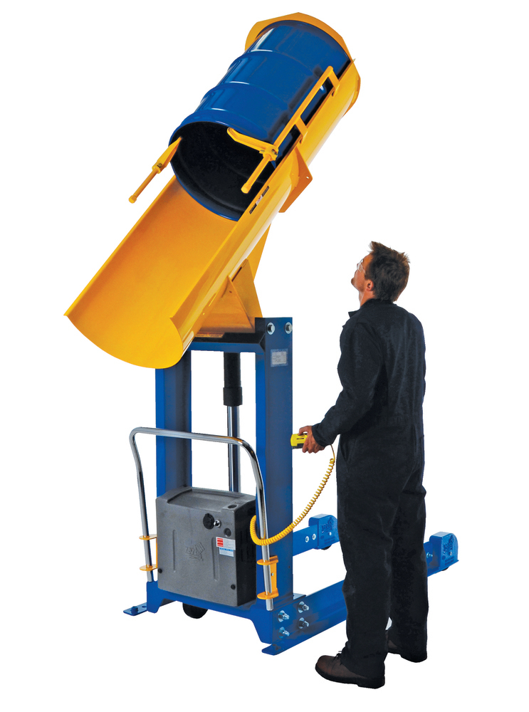Hydraulic Drum Dumper 1.5K 42 in Portable Steel Construction