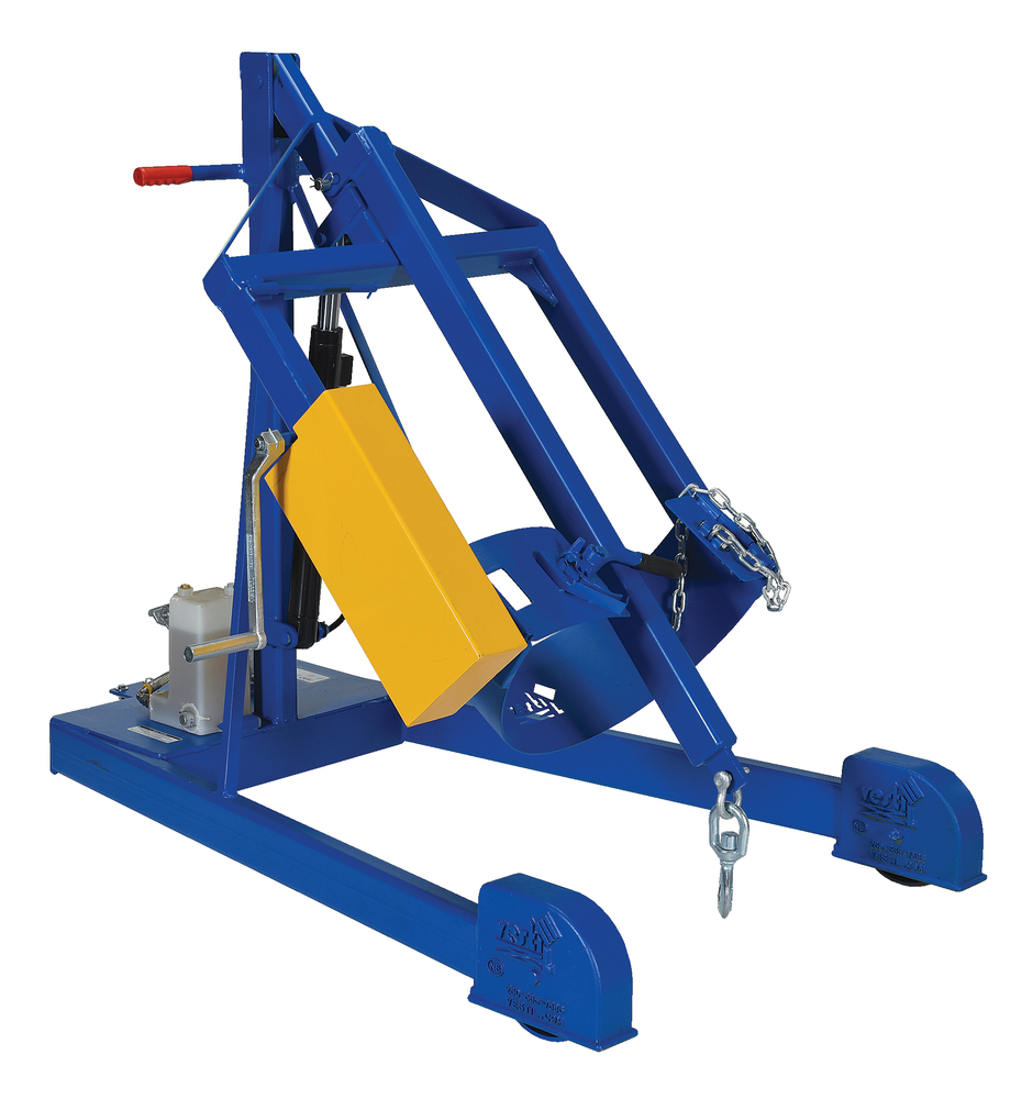 Drum Carrier Hand Crank Rotator Hydraulic Lift Manual Foot Pump