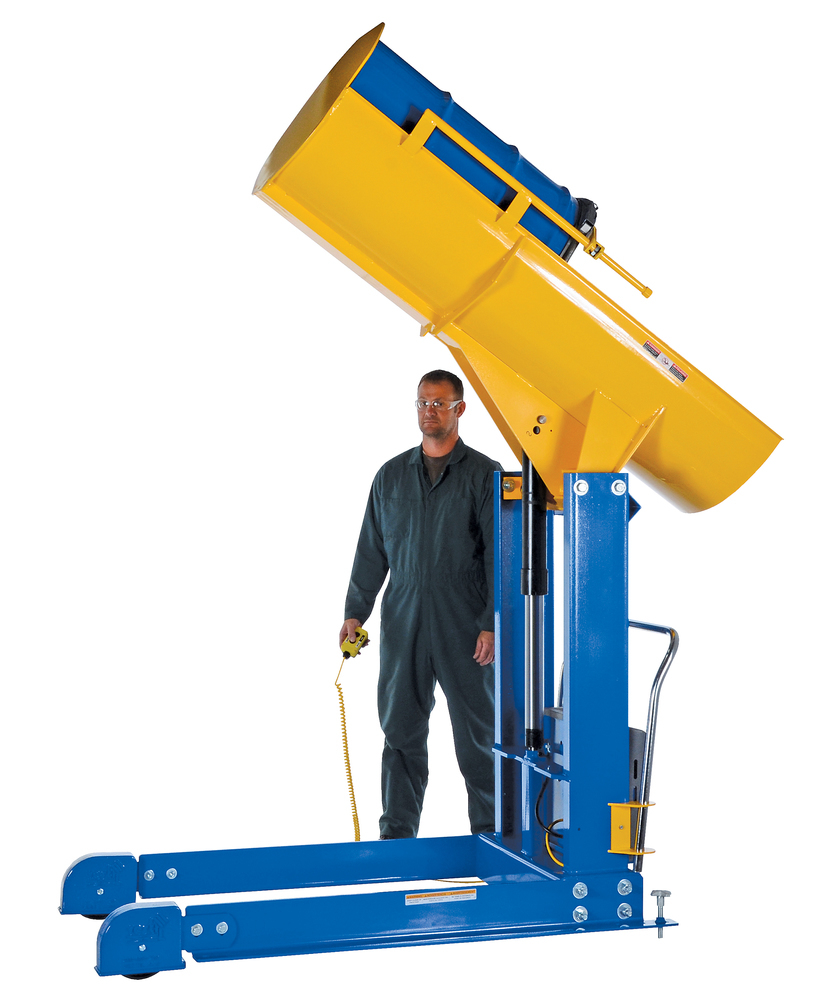 Hydraulic Drum Dumper .75K 48 in Portable Steel Construction