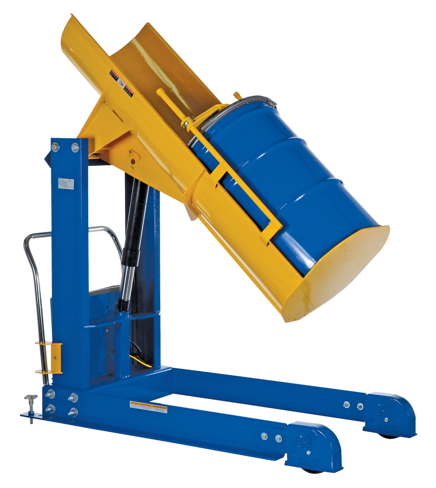 Hydraulic Drum Dumper .75K 48 in Portable Steel Construction