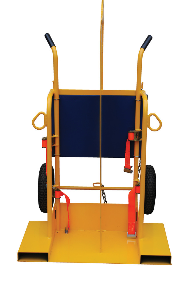 Welding Torch Cart Fork 500 lbs Steel Construction Overhead Lift Eye Yellow