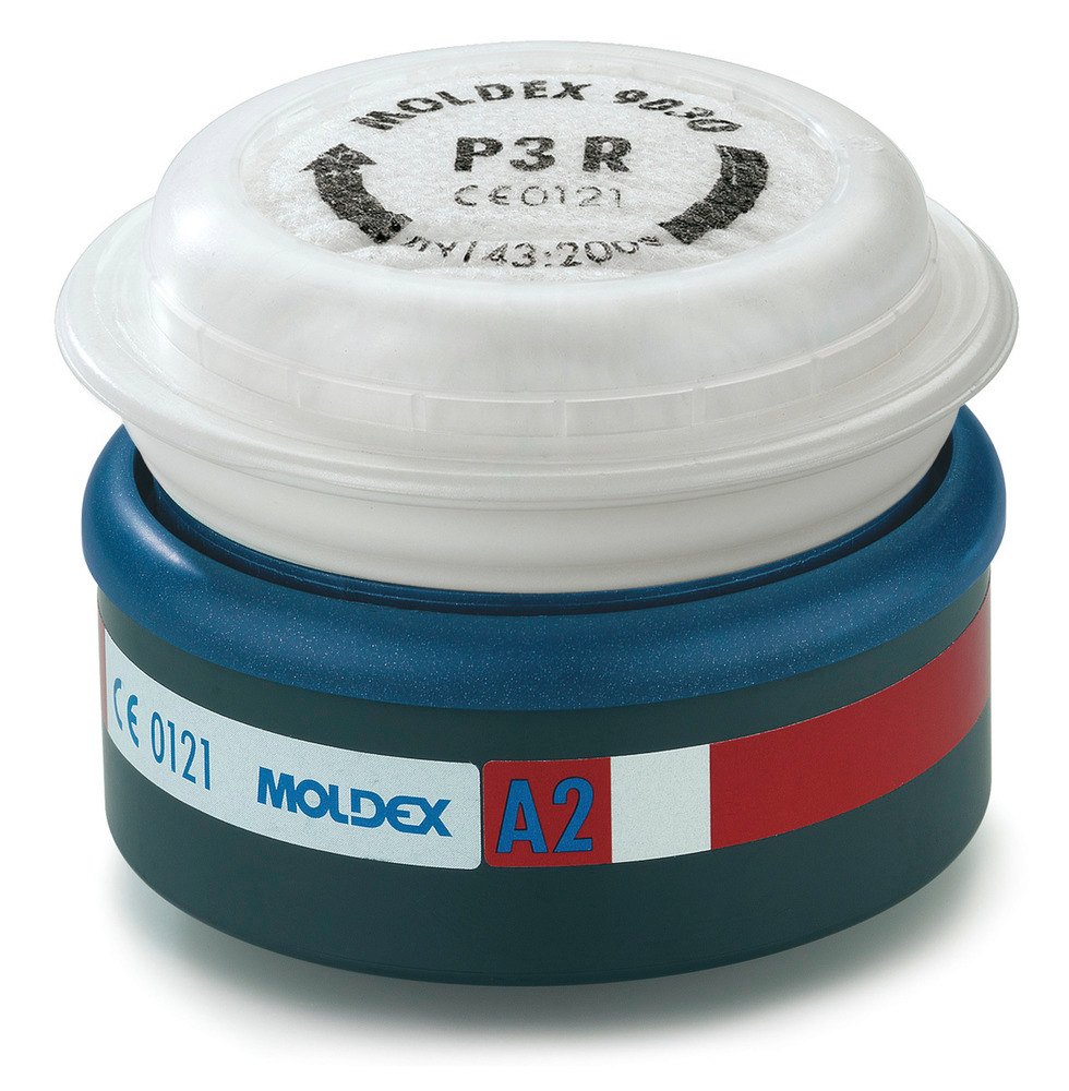 Moldex EasyLock kombifilter A2P3 R, for masker i serien 7000/9000, 6 stk./pakke