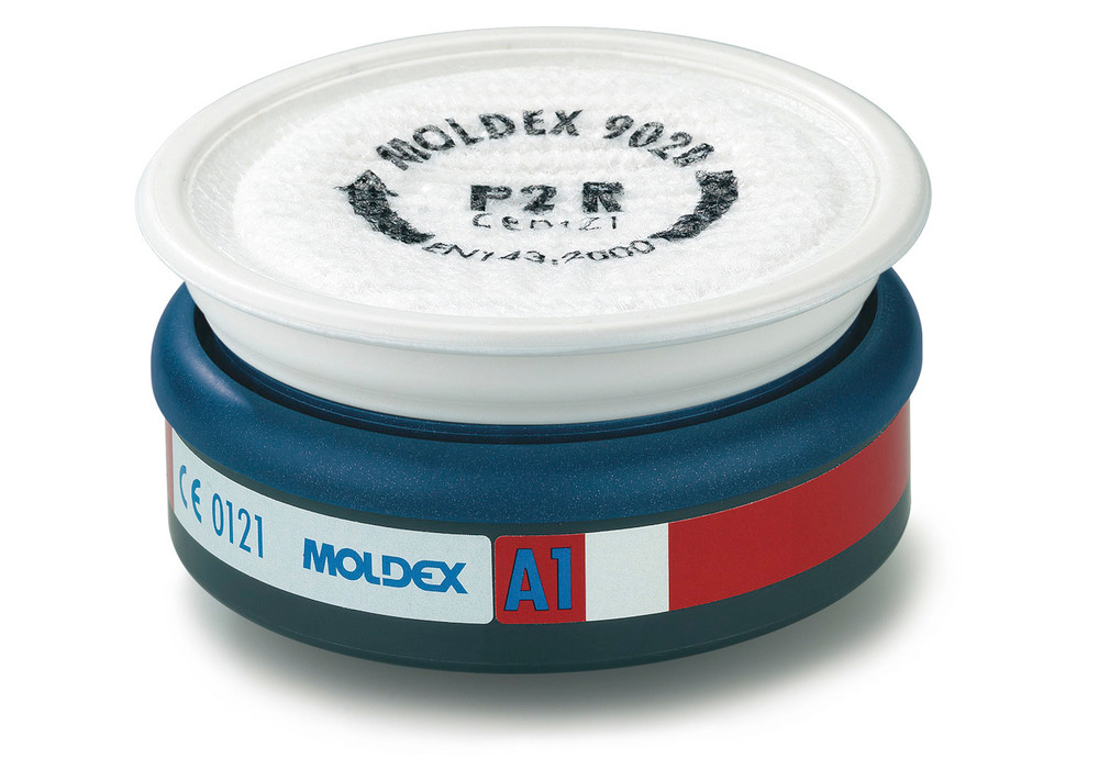 Moldex EasyLock kombifilter A1P2 R, for masker i serien 7000/9000, 8 stk./pakke