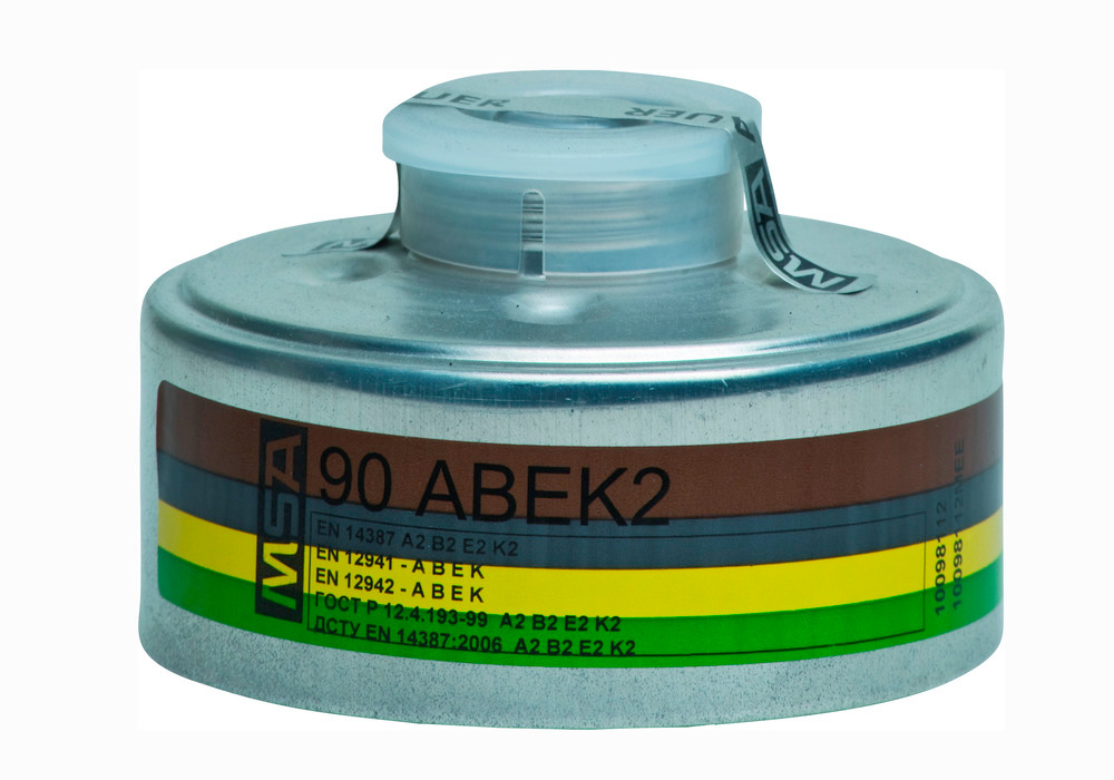 Filtr gazowy MSA 90 ABEK2, poziom ochrony A2B2E2K2