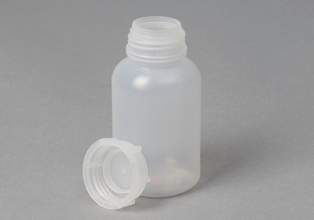 Leveäkaulainen pullo LDPE, pyöreä,luonnonväri-läpinäkyvä,250 ml,30kpl
