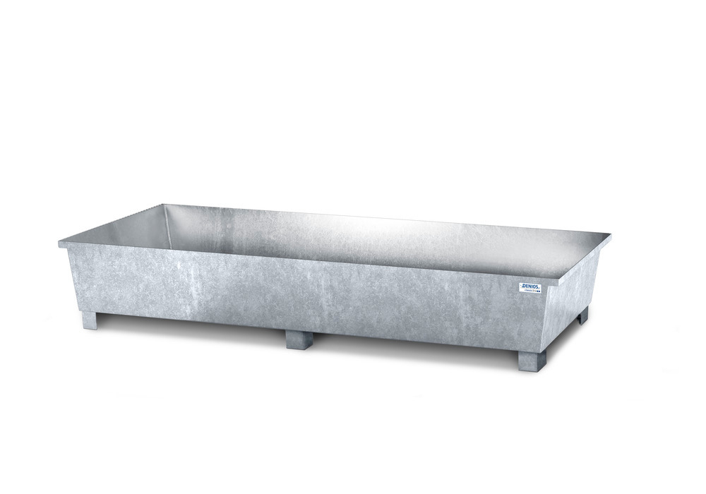 Sump pallet classic-line, galvanized steel, for use with 2700 mm width shelves