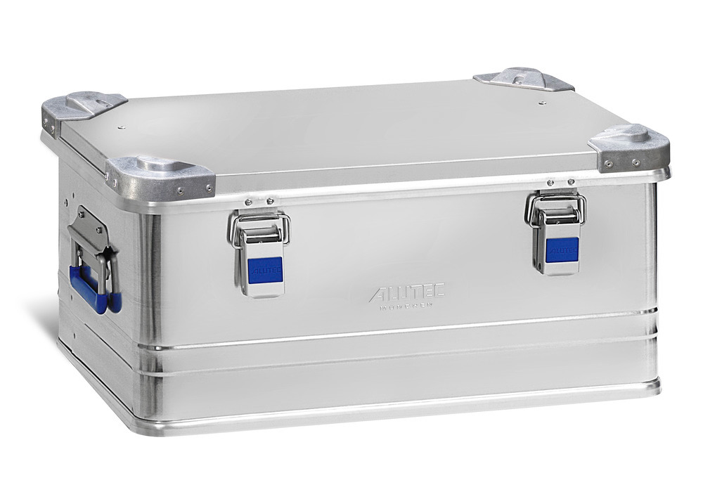 Caja de aluminio Industry, con esquinas para apilado, volumen de 48 litros