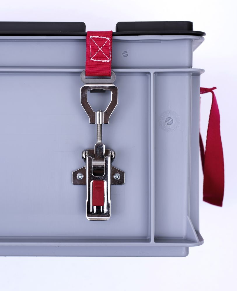 Lithiumion battery transport box in PP, 23 l, XSBox 2 Basic, filling