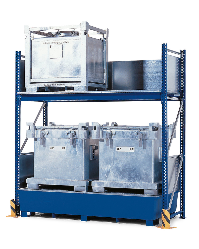 Rack & Containment Sump combination for 2 x 2 IBC totes