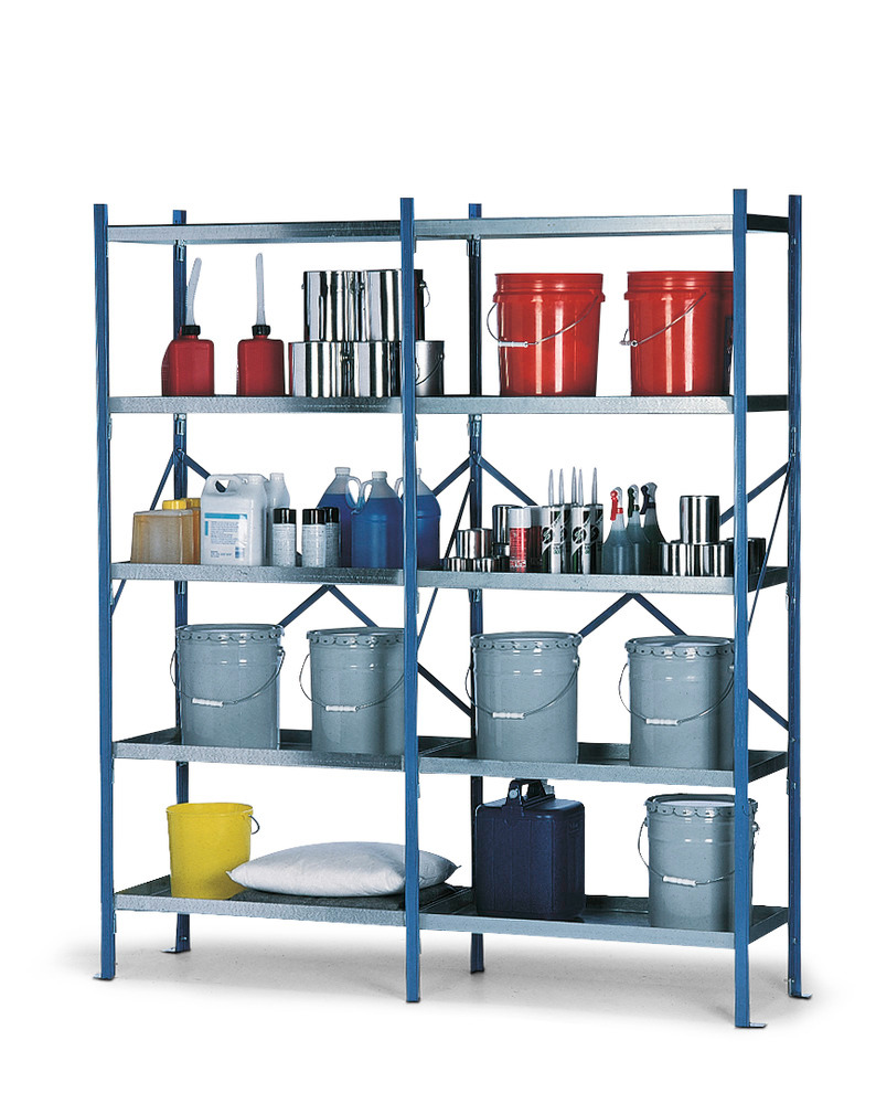 Spill Containment Shelving with Section Added 24" Shelving 8