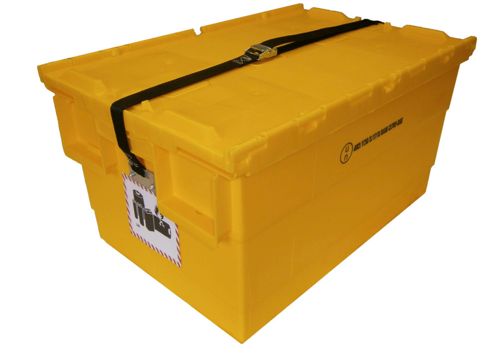 Gefahrgutbox für Lithium-Akkus inkl. Siliziumdioxid-Granulat
