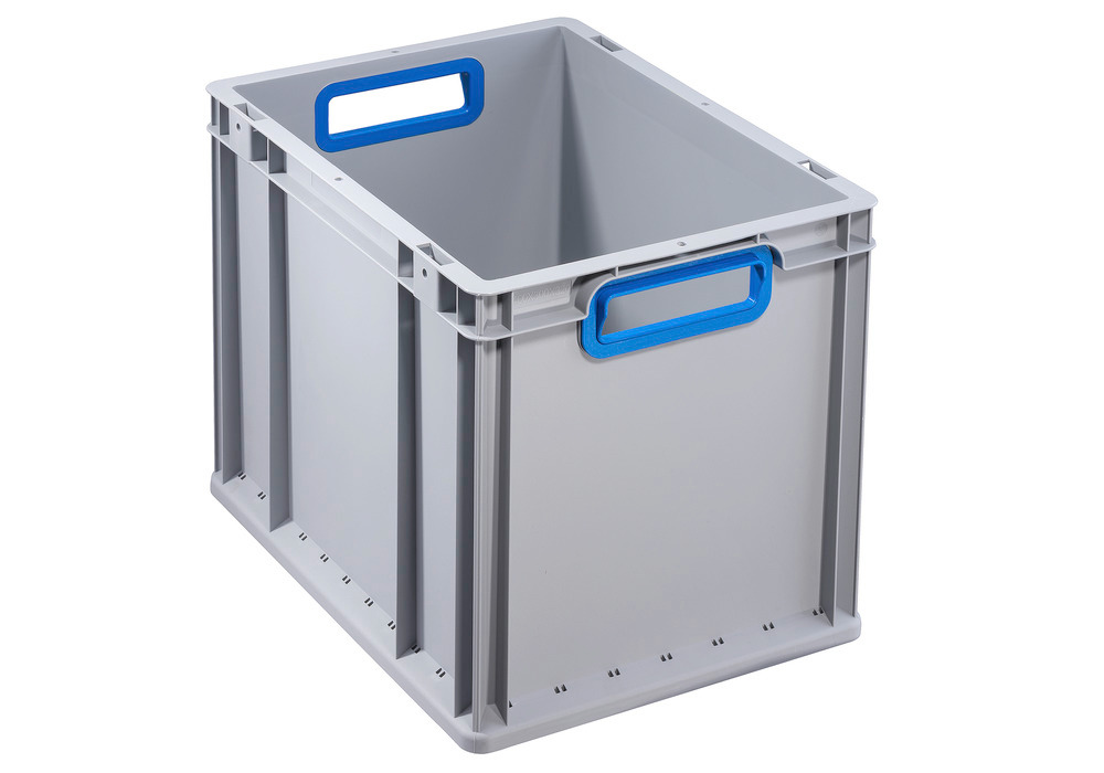 Euro stacking container classic-line B, blue handle opening, PP, 400 x 300 x 320 mm, Pk =4 pc.