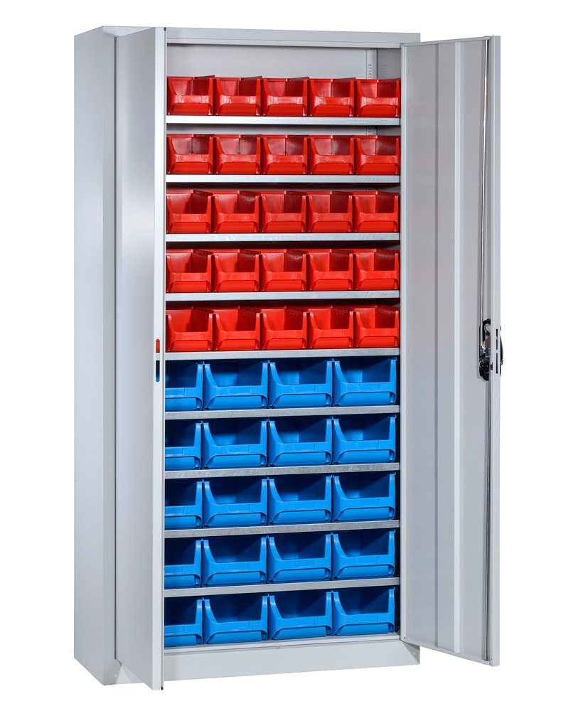 Storage cabinets with 50 open-fronted storage bins pro-line A, 1000 x 420 x 1980 mm