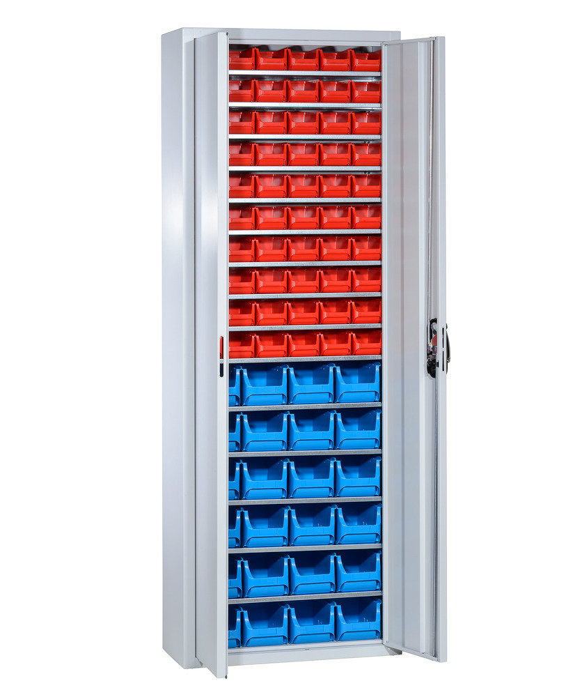 Storage cabinets with 84 open-fronted storage bins pro-line A, 700 x 300 x 1980 mm