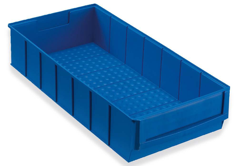 Shelf bin classic-line A2-B, PP, 185 x 400 x 81 mm, blue, Pack = 8 pcs.