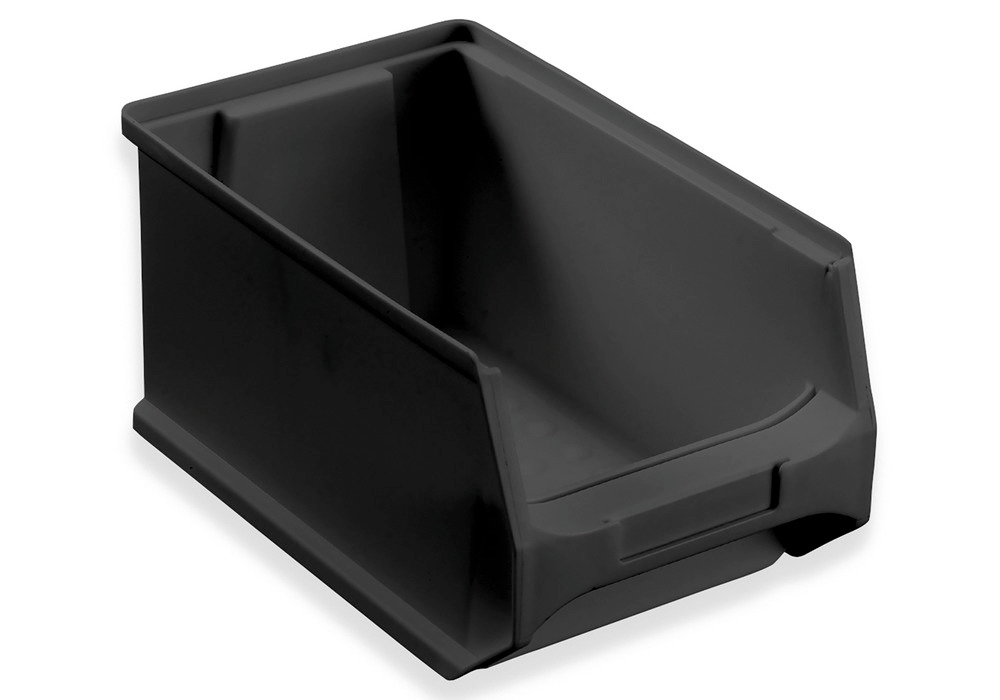 ESD open-fronted storage bins pro-line B3, PP, 145 x 235 x 125 mm, black, Pack = 24 pcs
