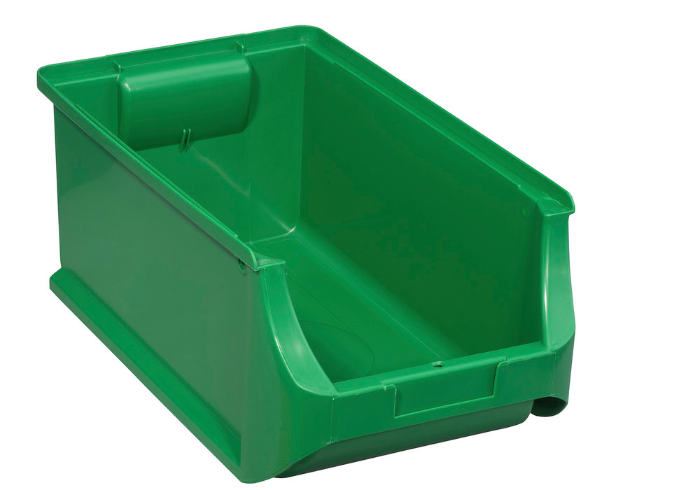 Open-fronted storage bins pro-line A4, PP, 205 x 355 x 150 mm, green, Pack = 12 pcs.