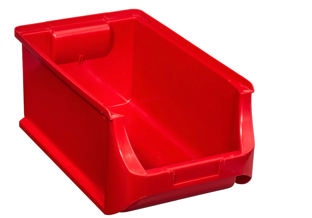 Open-fronted storage bins pro-line A4, PP, 205 x 355 x 150 mm, red, Pack = 12 pcs.