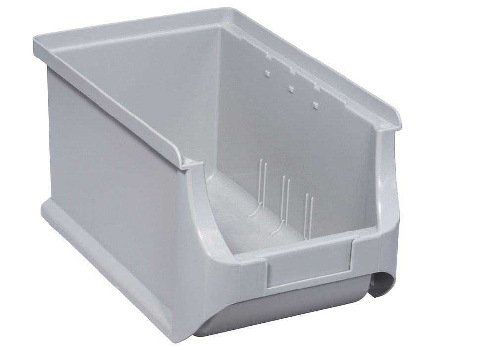 Open-fronted storage bins pro-line A3, PP, 150 x 235 x 125 mm, grey, Pack = 24 pcs.
