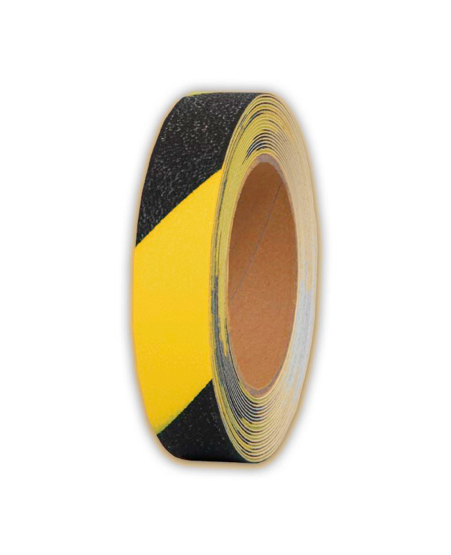 Superficie antideslizante, negro/amarillo, rollo 25 mm x 6 m: Easy Clean